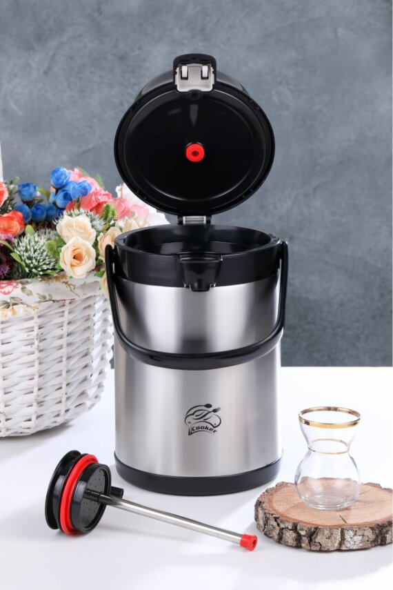 Cooker Classic 2,5 Litre Pompalı Çelik Termos CKR2007 - 3
