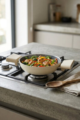 Cooker Cliff 18 cm Seramik Kaplama Sahan Krem CKR4642 - 2