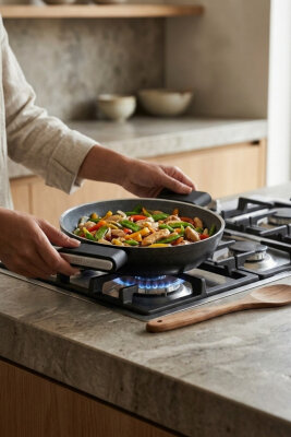 Cooker Cliff 22 cm Seramik Kaplama Sahan Siyah CKR4641 - 2