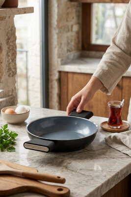 Cooker Cliff 22 cm Seramik Kaplama Sahan Siyah CKR4641 - 3