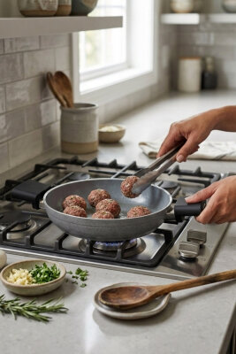 Cooker Cliff 22 cm Seramik Kaplama Sahan Siyah CKR4641 - 4