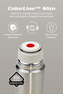 Cooker ColorLine Slim 400 ml Paslanmaz Çelik Termos CKR2056 - 9