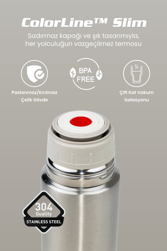 Cooker ColorLine Slim 400 ml Paslanmaz Çelik Termos CKR2056 - 9