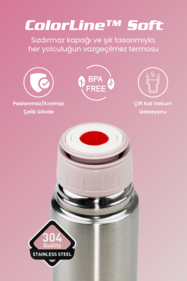 Cooker ColorLine Soft 750 ml Paslanmaz Çelik Termos CKR2002 - 3