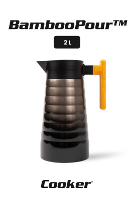 Cooker BambooPour 2 Litre Paslanmaz Çelik Bambu Saplı Termos CKR2097 - 10