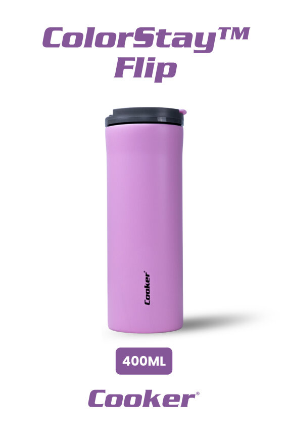 Cooker ColorStay Flip 400 ml Paslanmaz Çelik Bardak Termos CKR2041 - 1
