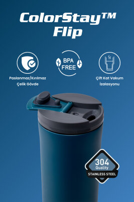 Cooker ColorStay Flip 400 ml Paslanmaz Çelik Bardak Termos CKR2041 - 18