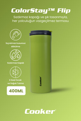 Cooker ColorStay Flip 400 ml Paslanmaz Çelik Bardak Termos CKR2041 - 25