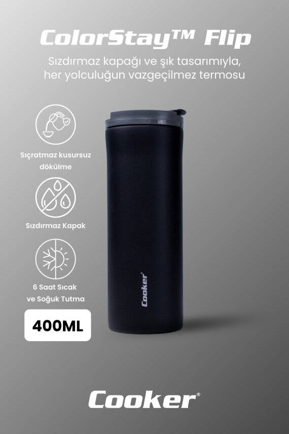 Cooker ColorStay Flip 400 ml Paslanmaz Çelik Bardak Termos CKR2041 - 31
