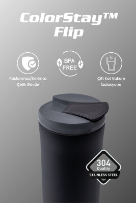Cooker ColorStay Flip 400 ml Paslanmaz Çelik Bardak Termos CKR2041 - 32