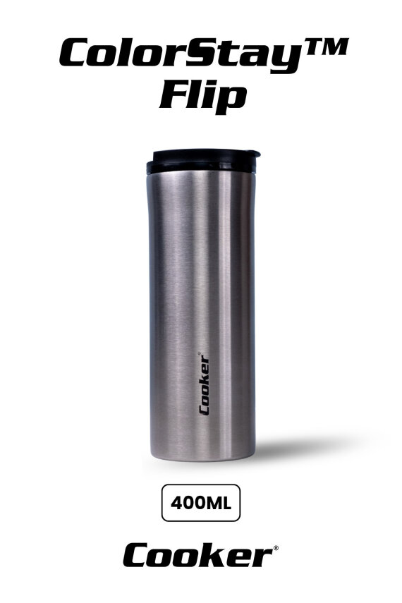 Cooker ColorStay Flip 400 ml Paslanmaz Çelik Bardak Termos CKR2066 - 1