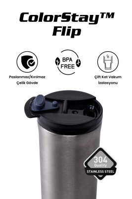 Cooker ColorStay Flip 400 ml Paslanmaz Çelik Bardak Termos CKR2066 - 3