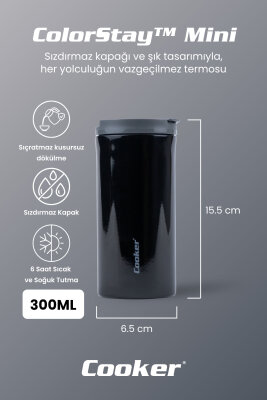 Cooker ColorStay Mini 300 ml Paslanmaz Çelik Bardak Termos CKR2101 - 5