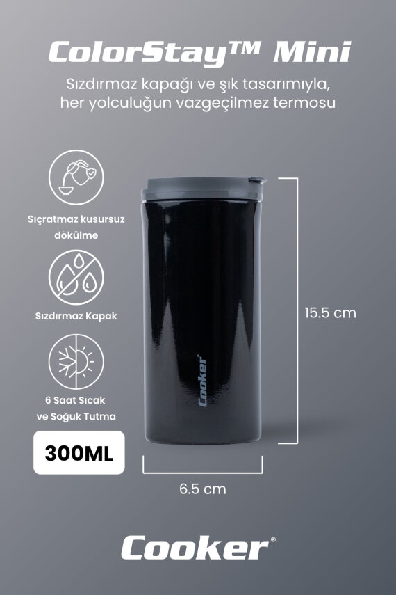 Cooker ColorStay Mini 300 ml Paslanmaz Çelik Bardak Termos CKR2101 - 5