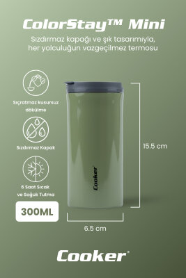 Cooker ColorStay Mini 300 ml Paslanmaz Çelik Bardak Termos CKR2101 - 8