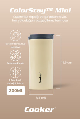Cooker ColorStay Mini 300 ml Paslanmaz Çelik Bardak Termos CKR2101 - 11