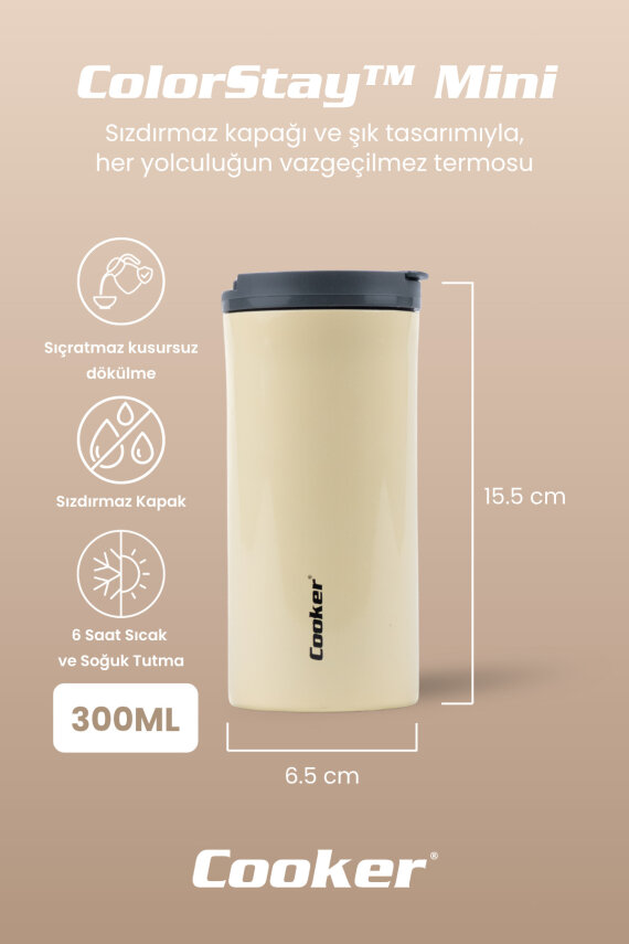 Cooker ColorStay Mini 300 ml Paslanmaz Çelik Bardak Termos CKR2101 - 11