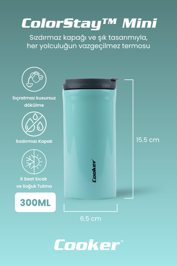Cooker ColorStay Mini 300 ml Paslanmaz Çelik Bardak Termos CKR2101 - 17