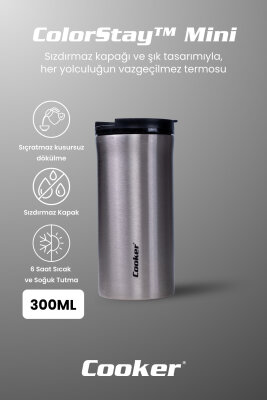 Cooker ColorStay Mini 300 ml Paslanmaz Çelik Bardak Termos CKR2109 - 2