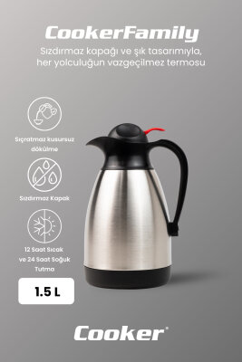 Cooker Family 1.5 Litre Paslanmaz Çelik Termos CKR2031 - 2