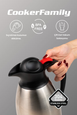 Cooker Family 1.5 Litre Paslanmaz Çelik Termos CKR2031 - 3