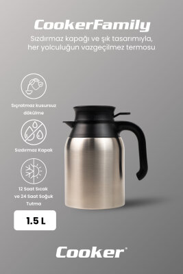 Cooker Family 1.5 Litre Paslanmaz Çelik Termos CKR2086 - 2