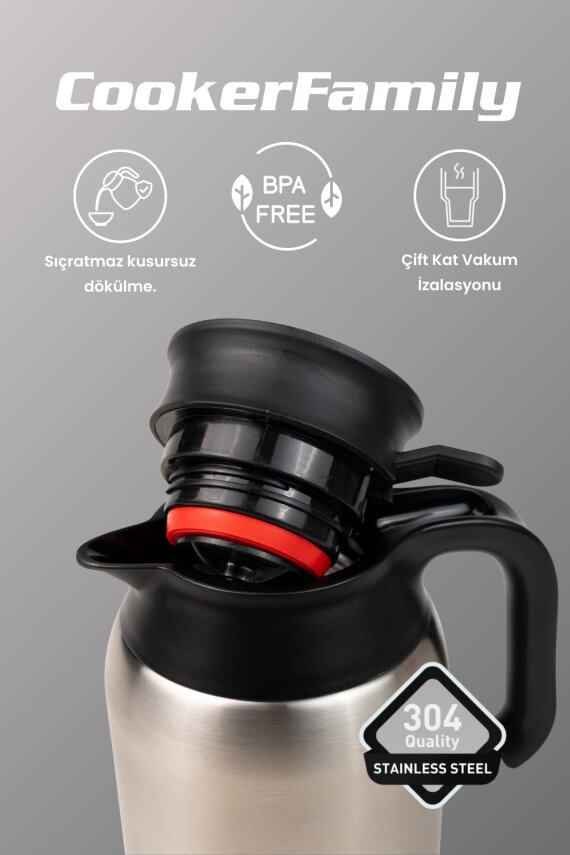 Cooker Family 1.5 Litre Paslanmaz Çelik Termos CKR2086 - 3