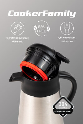Cooker Family 2 Litre Paslanmaz Çelik Termos CKR2112 - 3