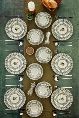 Cooker Firenze 24 Parça Porselen Yemek Takımı CKR4223 - 3