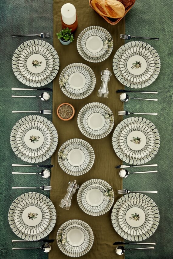 Cooker Firenze 24 Parça Porselen Yemek Takımı CKR4223 - 3