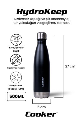 Cooker HydroKeep 500 ml Paslanmaz Çelik Şişe Termos CKR2071 - 12
