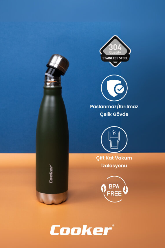 Cooker HydroKeep 500 ml Paslanmaz Çelik Şişe Termos CKR2071 - 28