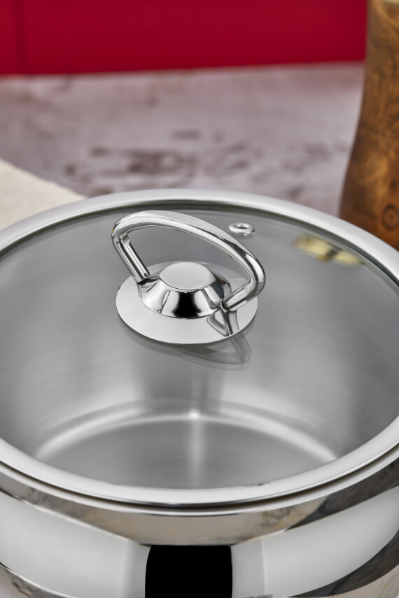 Cooker Lara 20 cm İndüksiyon Uyumlu Paslanmaz Çelik Derin Tencere CKR457 - 2