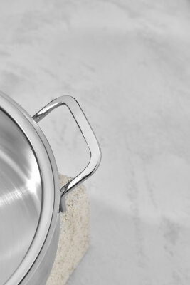 Cooker Lara 28 cm İndüksiyon Uyumlu Paslanmaz Çelik Basık Tencere - 2