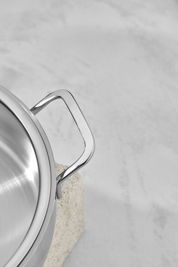 Cooker Lara 28 cm İndüksiyon Uyumlu Paslanmaz Çelik Basık Tencere - 2