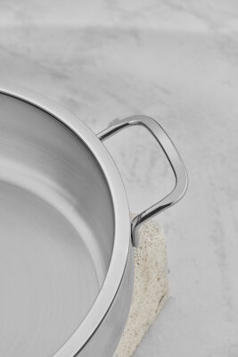 Cooker Lara 30 cm İndüksiyon Uyumlu Paslanmaz Çelik  Basık Tencere - 3