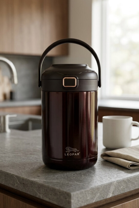 Cooker Leopar 2 Litre Kaşıklı Yemek Termosu YK1412 - 7