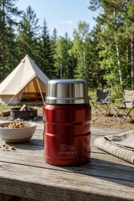 Cooker Leopar 500 ml Kaşıklı Yemek Termosu YK1829