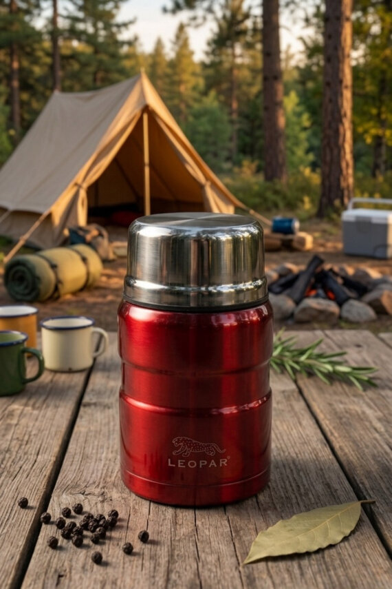 Cooker Leopar 500 ml Kaşıklı Yemek Termosu YK1829 - 2