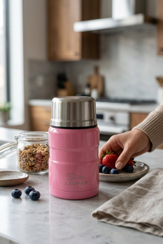 Cooker Leopar 500 ml Kaşıklı Yemek Termosu YK1829 - 13