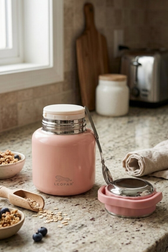Cooker Leopar 900 ml Kaşıklı Yemek Termosu YK1517 - 15