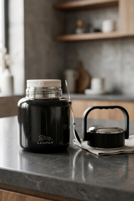 Cooker Leopar 900 ml Kaşıklı Yemek Termosu YK1517 - 18