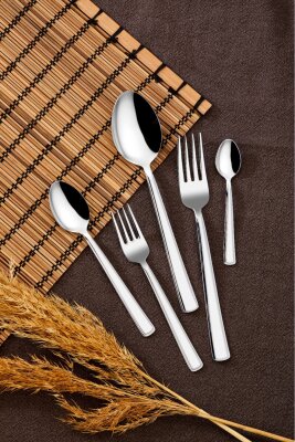 Cooker Milas 60 Parça Paslanmaz Çelik Çatal Kaşık Seti CKR2185 - 1