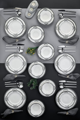 Cooker Monarch 24 Parça Porselen Yemek Takımı CKR4805 - 7