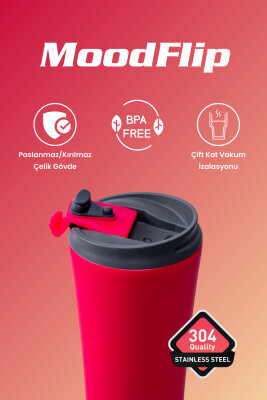 Cooker MoodFlip 400 ml Paslanmaz Çelik Bardak Termos CKR2050 - 3