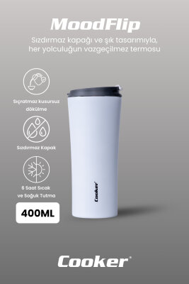 Cooker MoodFlip 400 ml Paslanmaz Çelik Bardak Termos CKR2050 - 7