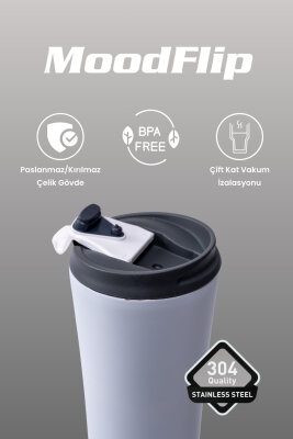 Cooker MoodFlip 400 ml Paslanmaz Çelik Bardak Termos CKR2050 - 8