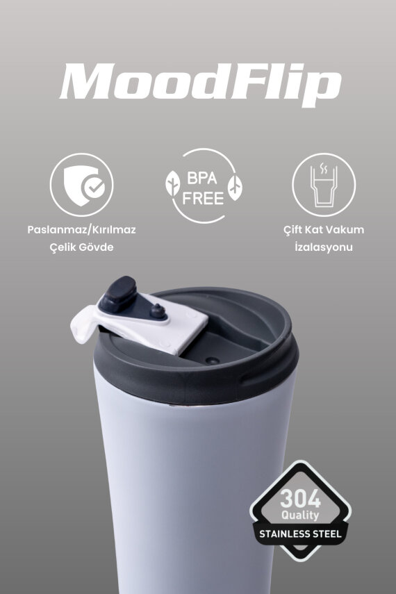 Cooker MoodFlip 400 ml Paslanmaz Çelik Bardak Termos CKR2050 - 8
