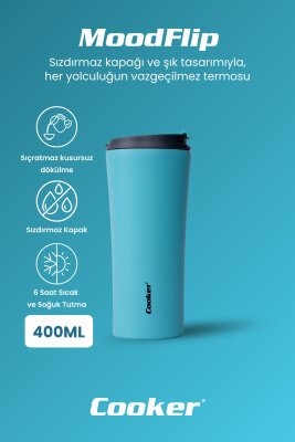 Cooker MoodFlip 400 ml Paslanmaz Çelik Bardak Termos CKR2050 - 18