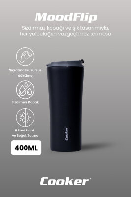 Cooker MoodFlip 400 ml Paslanmaz Çelik Bardak Termos CKR2050 - 23